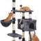 Purr-fect Condo: The Feline High-Rise with Scratchin' Board & Dinner Dish - Smoky Gray Edition!